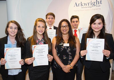The new Arkwright Engineering Scholars receiving their awards
